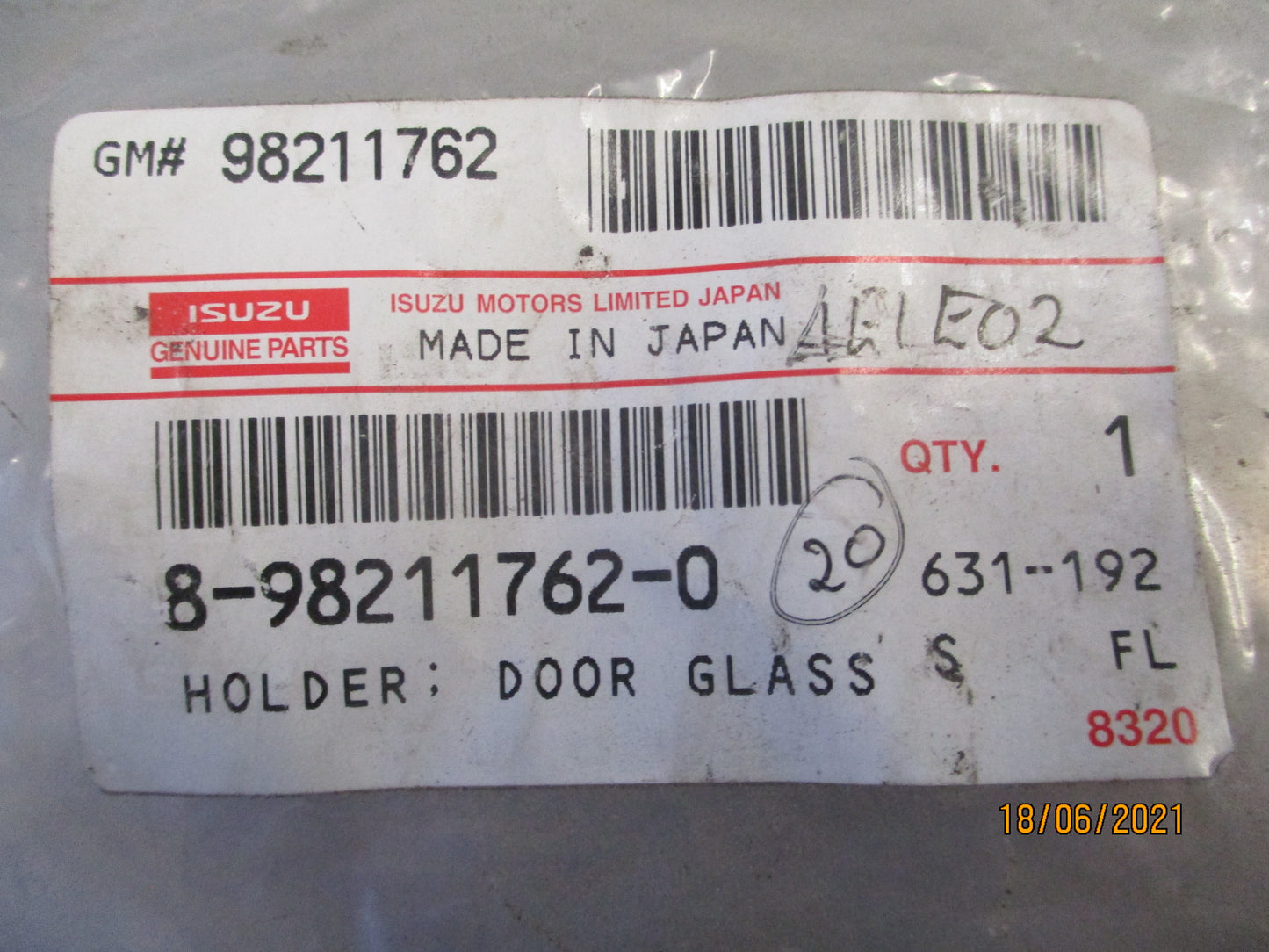 Isuzu FRR/FTR Genuine Glass Door Holder New Part