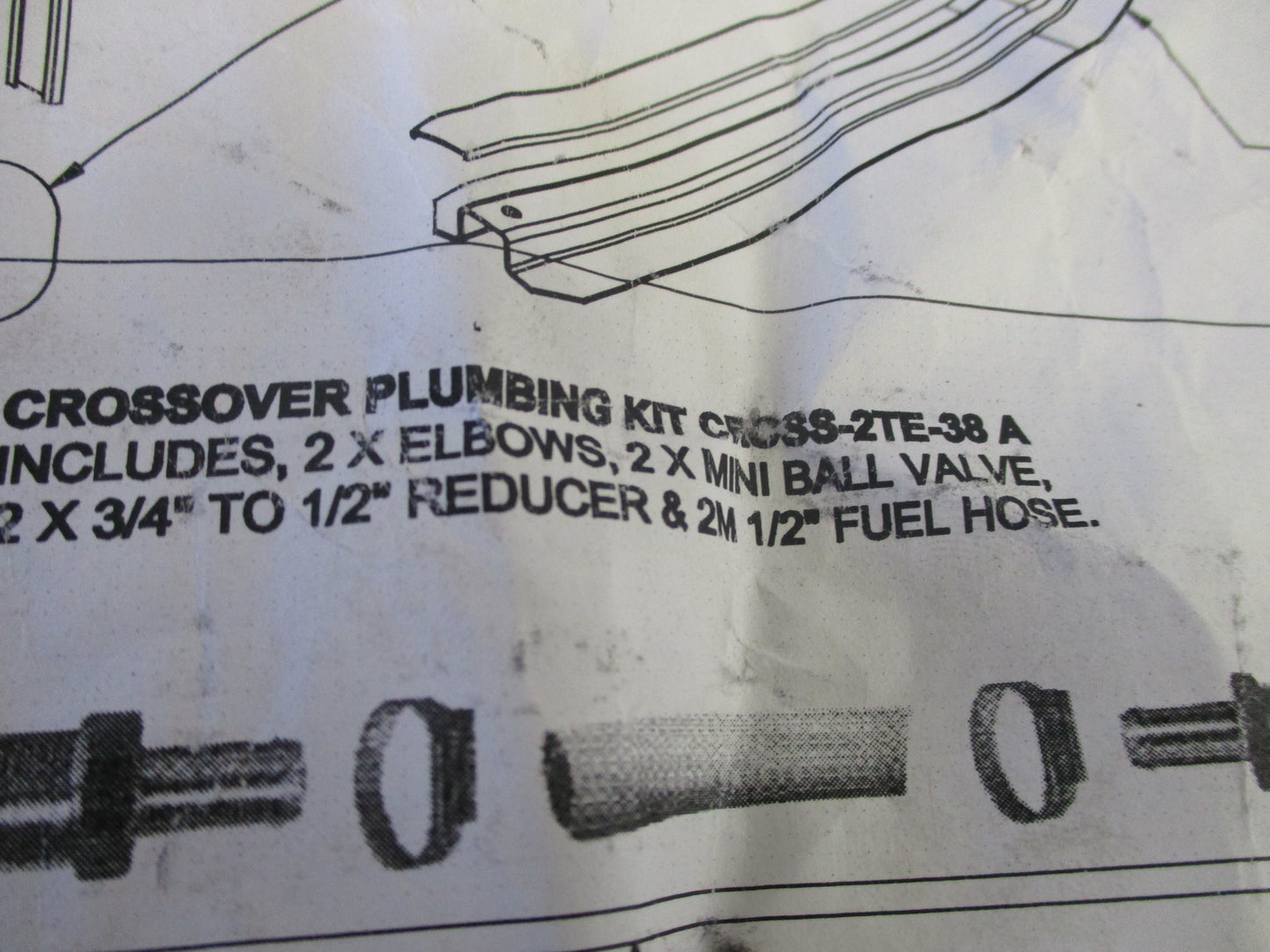 Isuzu Truck 200L Auxiliary Fuel Tank Cross Over Kit Fittings New Part