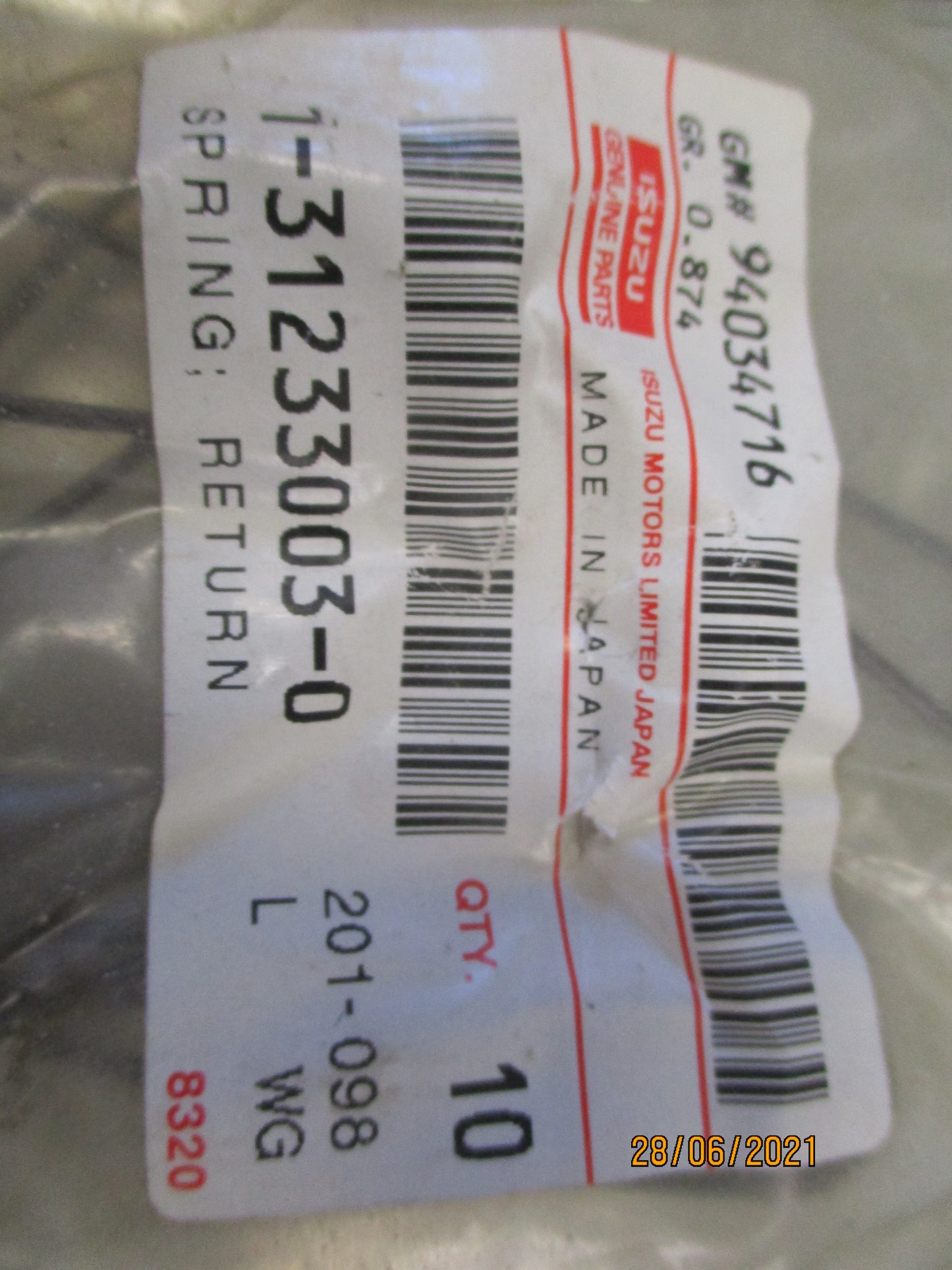 Isuzu Various Genuine Models Return Spring New Part