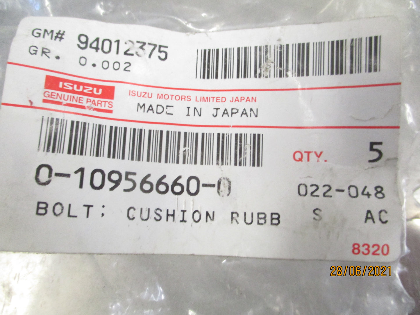 Isuzu FSR Genuine Tension Bolt New Part