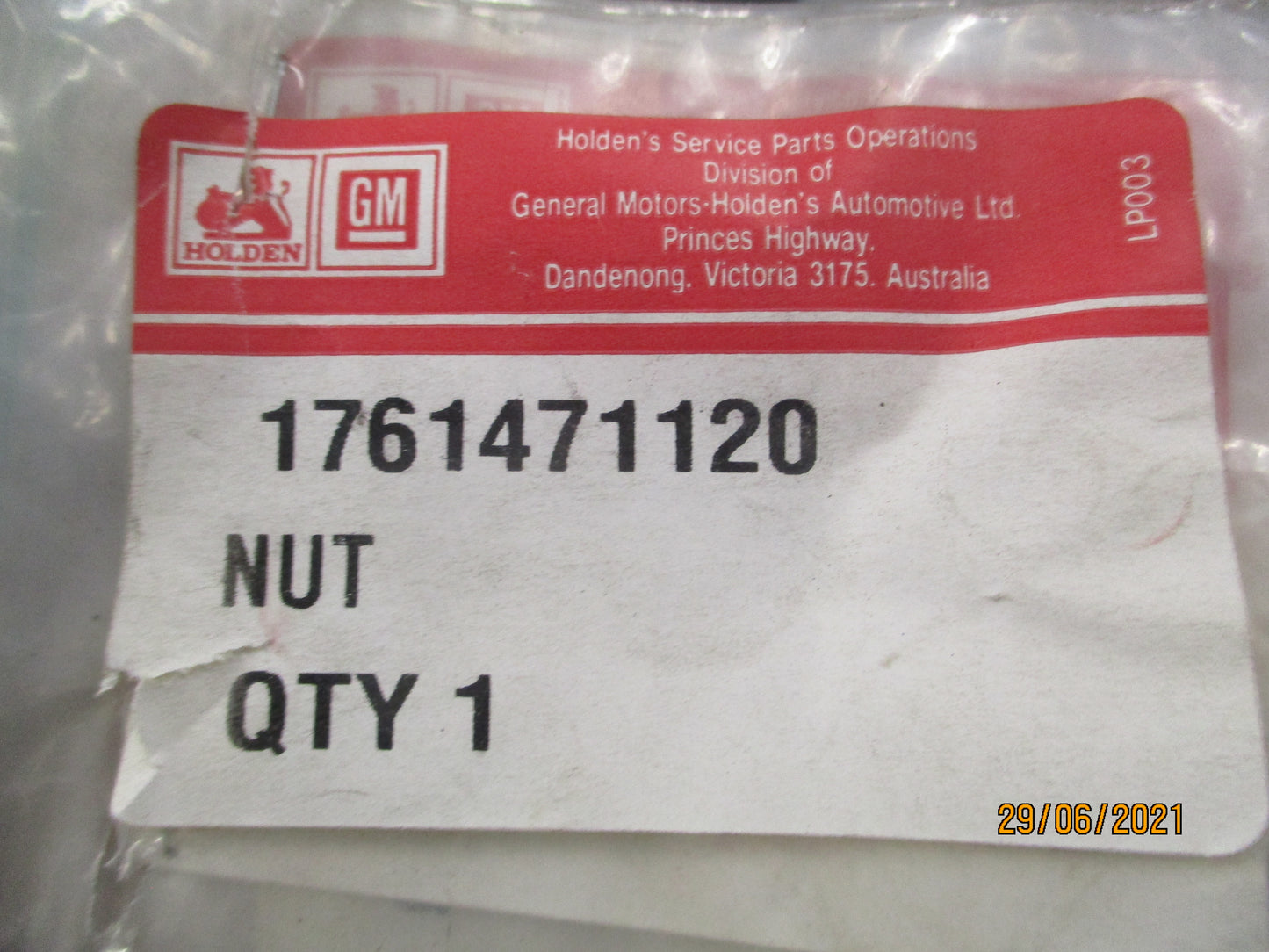 Isuzu Various Models Genuine Lower Pivot Nut New Part