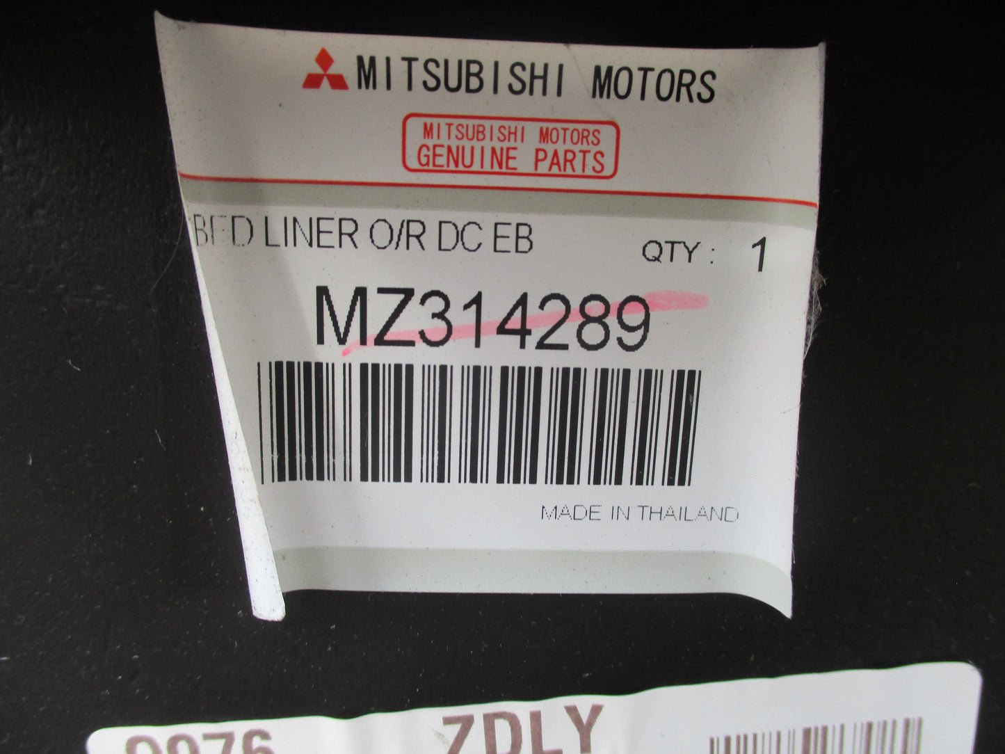 Mitsubishi ML Triton Genuine Dual Cab Tub Liner New Part