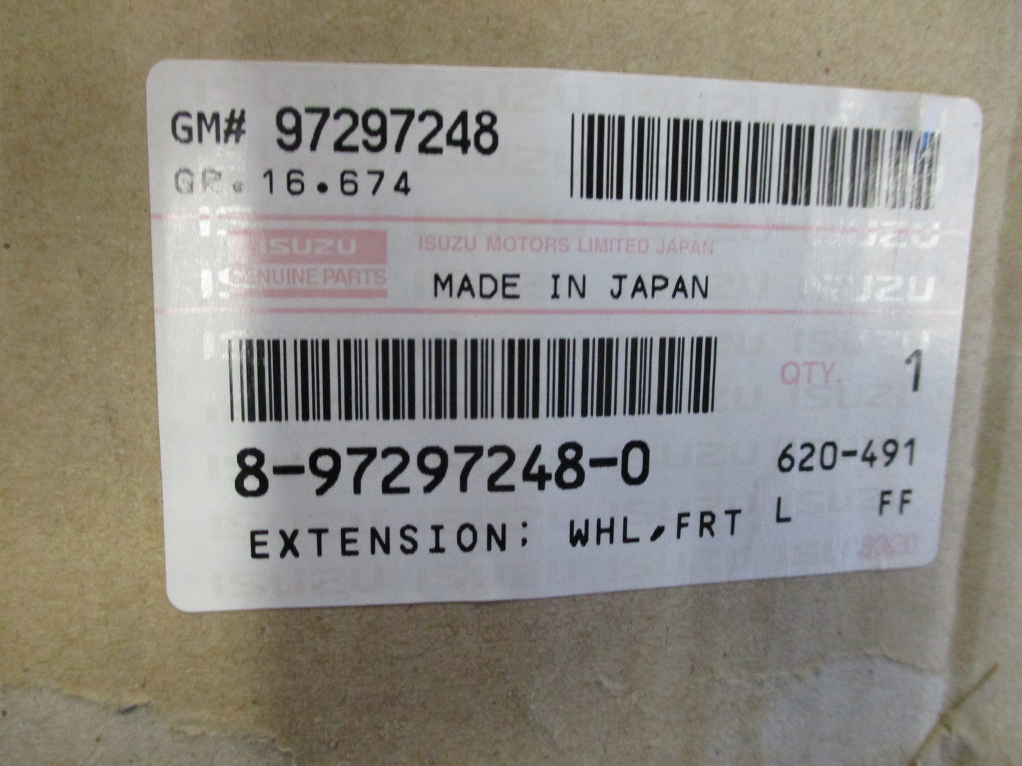 Holden Jackaroo Genuine Left Hand Front Flare New Part