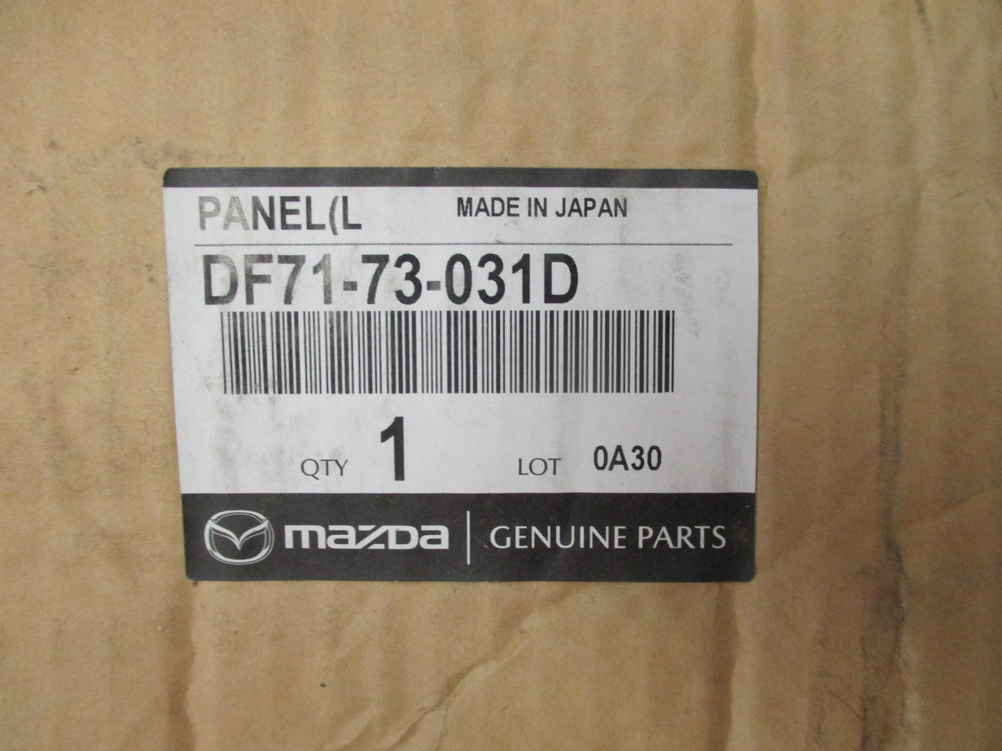 Genuine Mazda 2 Outer Left Rear Door Skin New Part