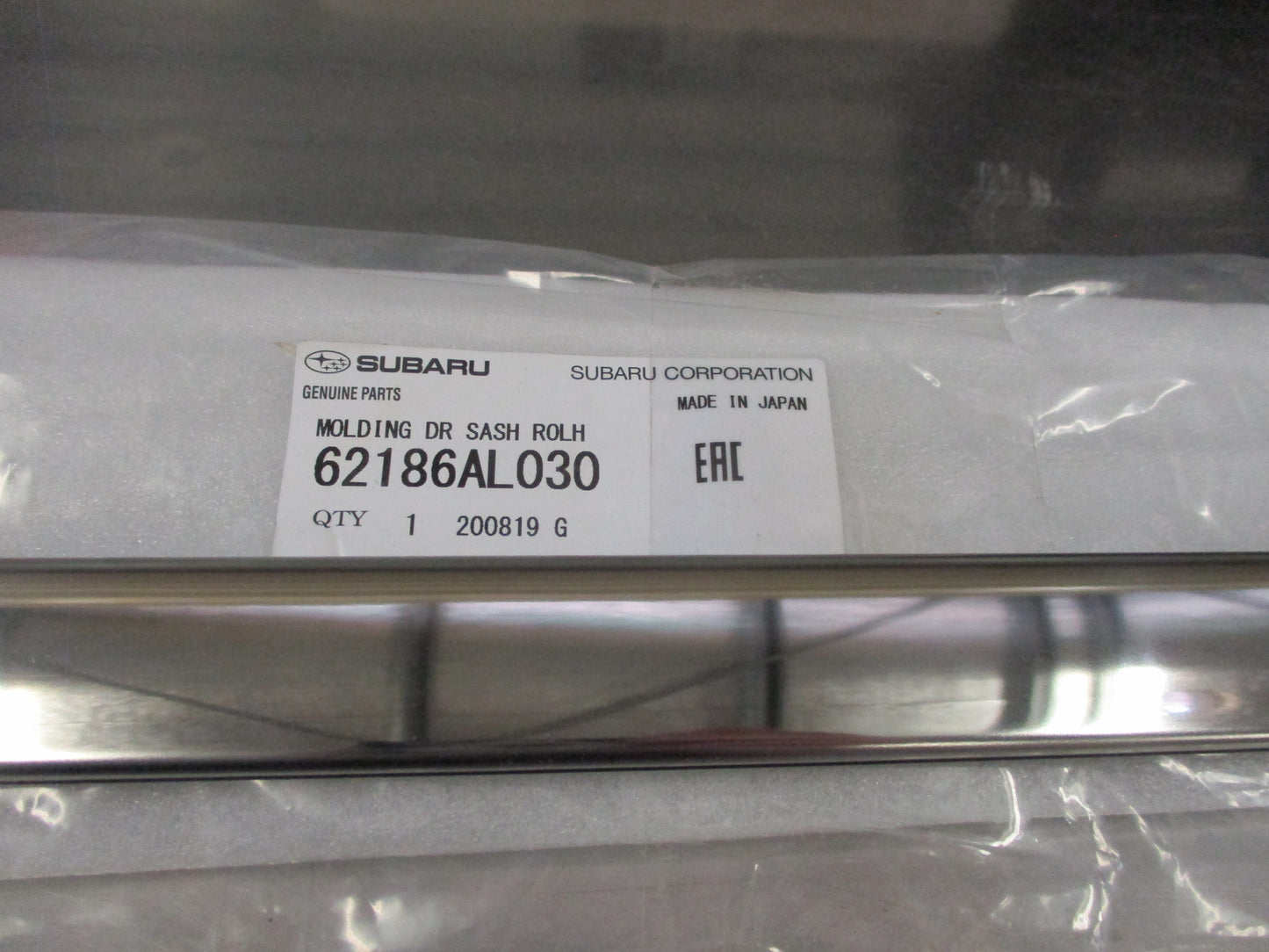 Subaru Outback Genuine Molding Left Hand Door Sash Rolh New Part