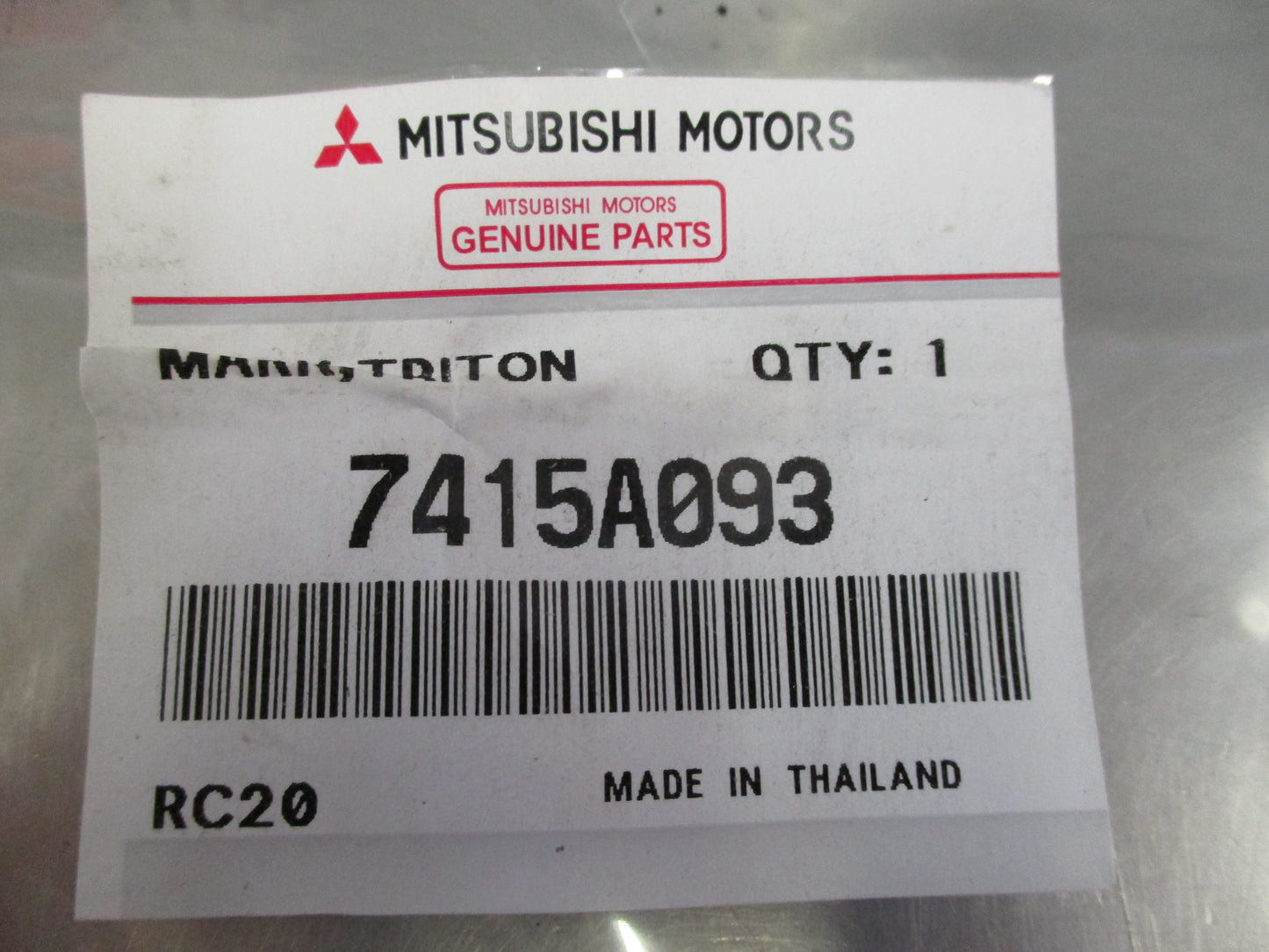 Mitsubishi Triton Genuine TRITON Badge New Part