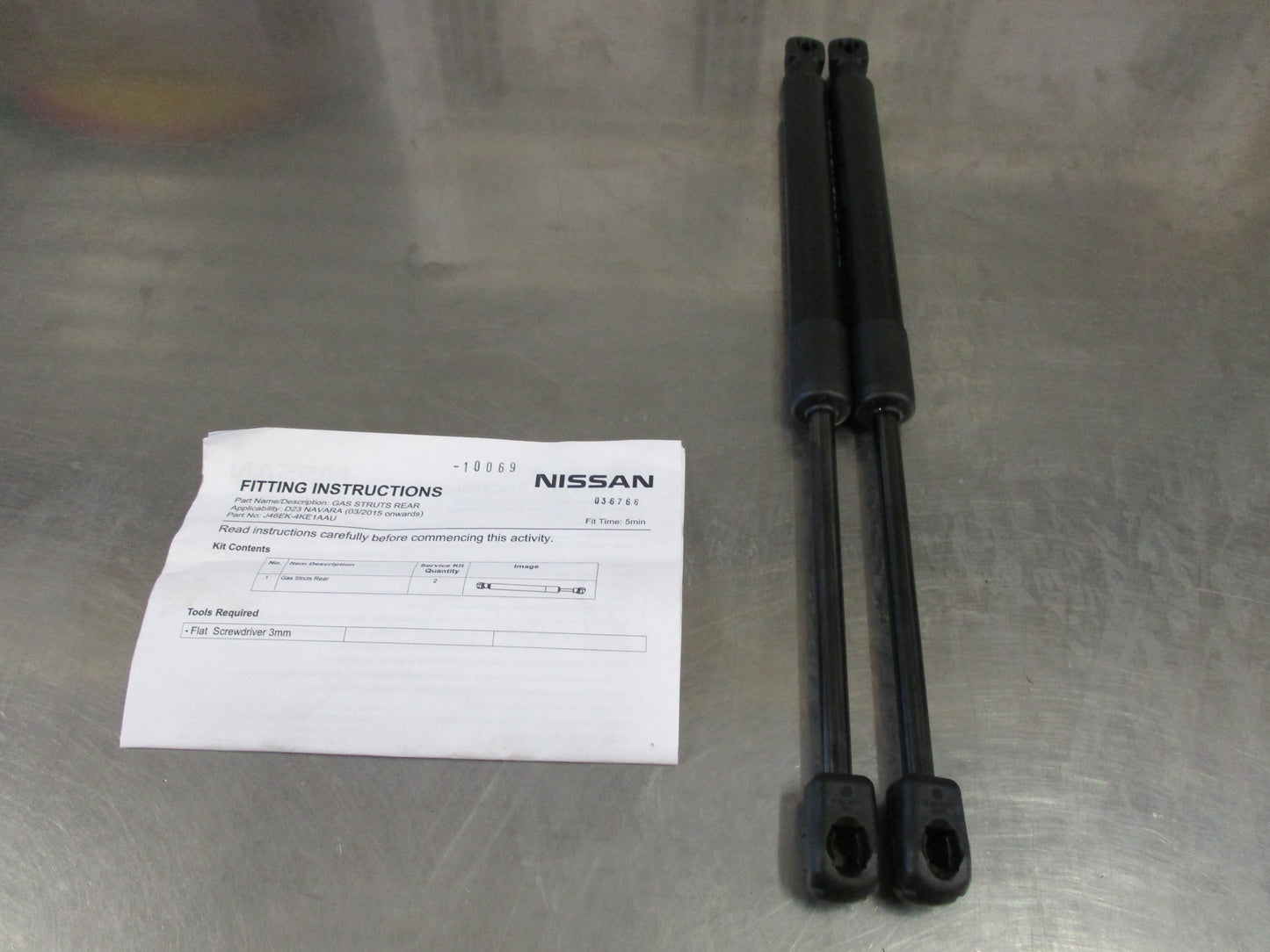 Nissan Navara Np300 Genuine Rear Canopy Window Struts New Part