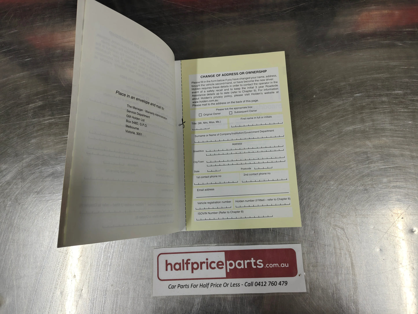 Holden TK Barina Hatch Genuine Owners Handbook New Part