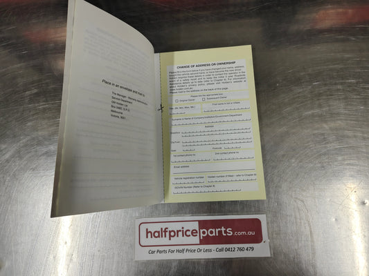 Holden TK Barina Hatch Genuine Owners Handbook New Part