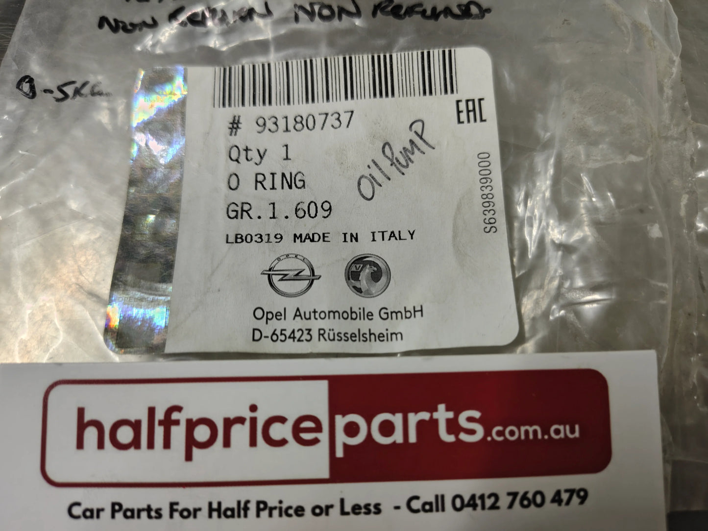 Holden Astra/Malibu/Cascada/Insignia/Zafira Genuine Oil Pump Housing Seal New Part