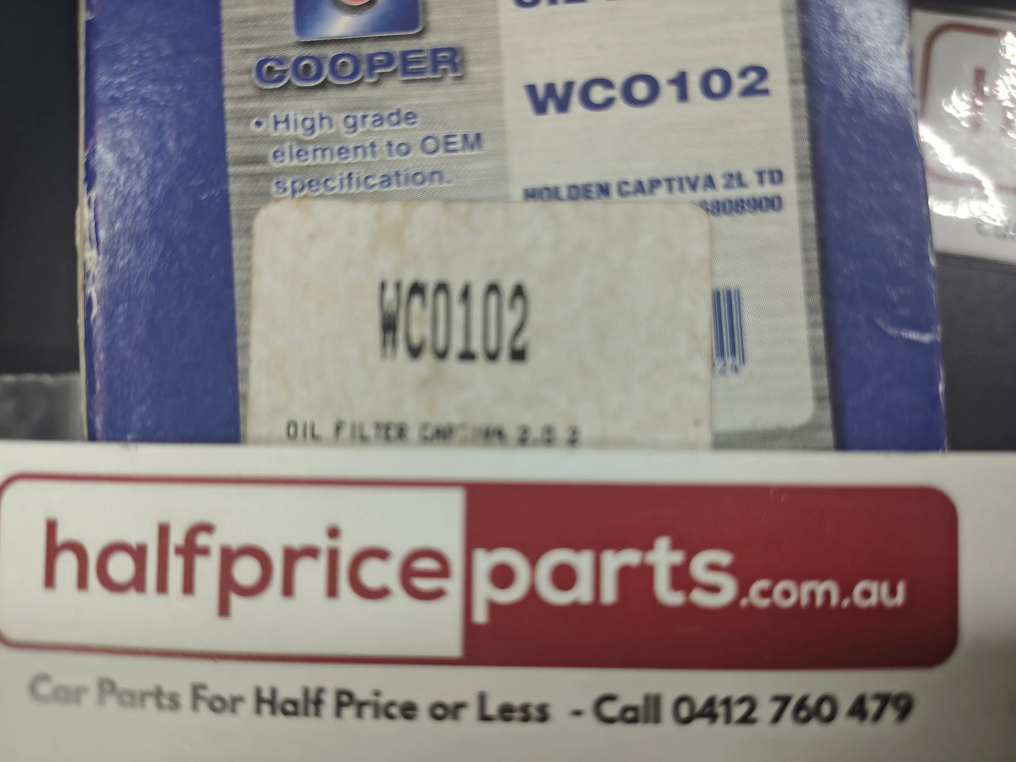 Wesfil Cooper Oil Filter Suits Holden Captiva CG7/TD/EP Epica/JG Cruze New Part