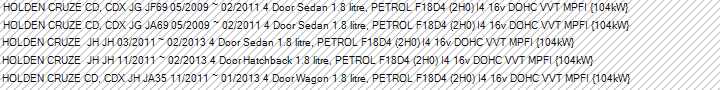 Holden JG/JH Cruze Genuine Spark Plug New Part