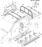 Holden RG Colorado Crew Cab Passengers Front Roof Moulding New