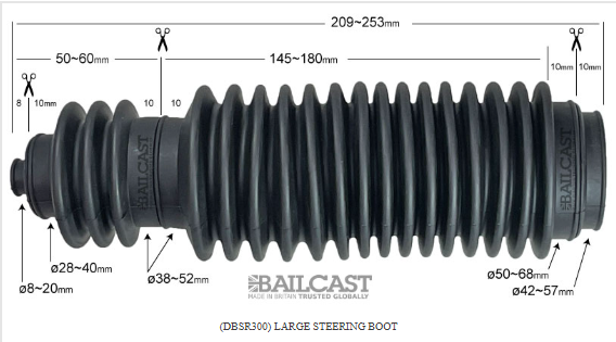 Turner Enterprises Large Steering Rack Boot Kit (Missing fitting tool) - New Part