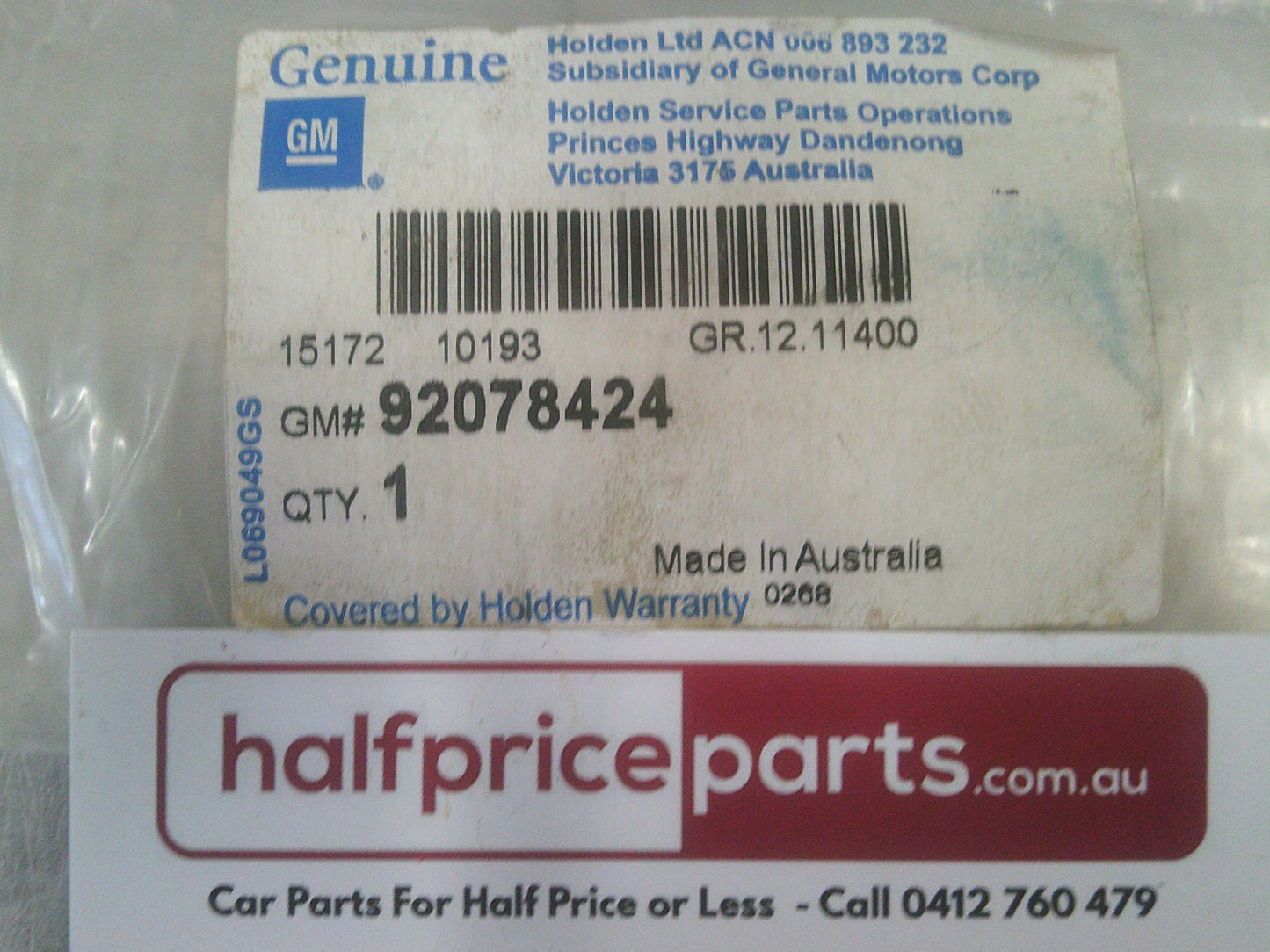 Holden VX Commodore Genuine Right Hand Rear Door Moulding Unpainted New Part