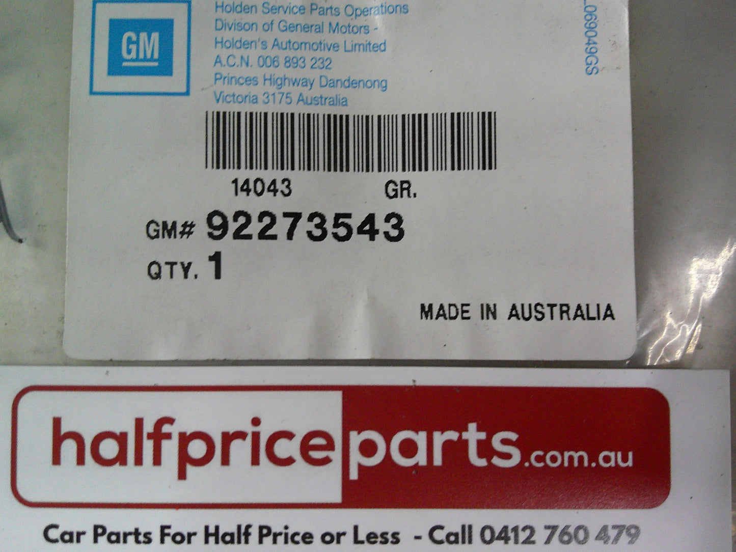 Holden VF Commodore Genuine Heater Seal Kit New Part