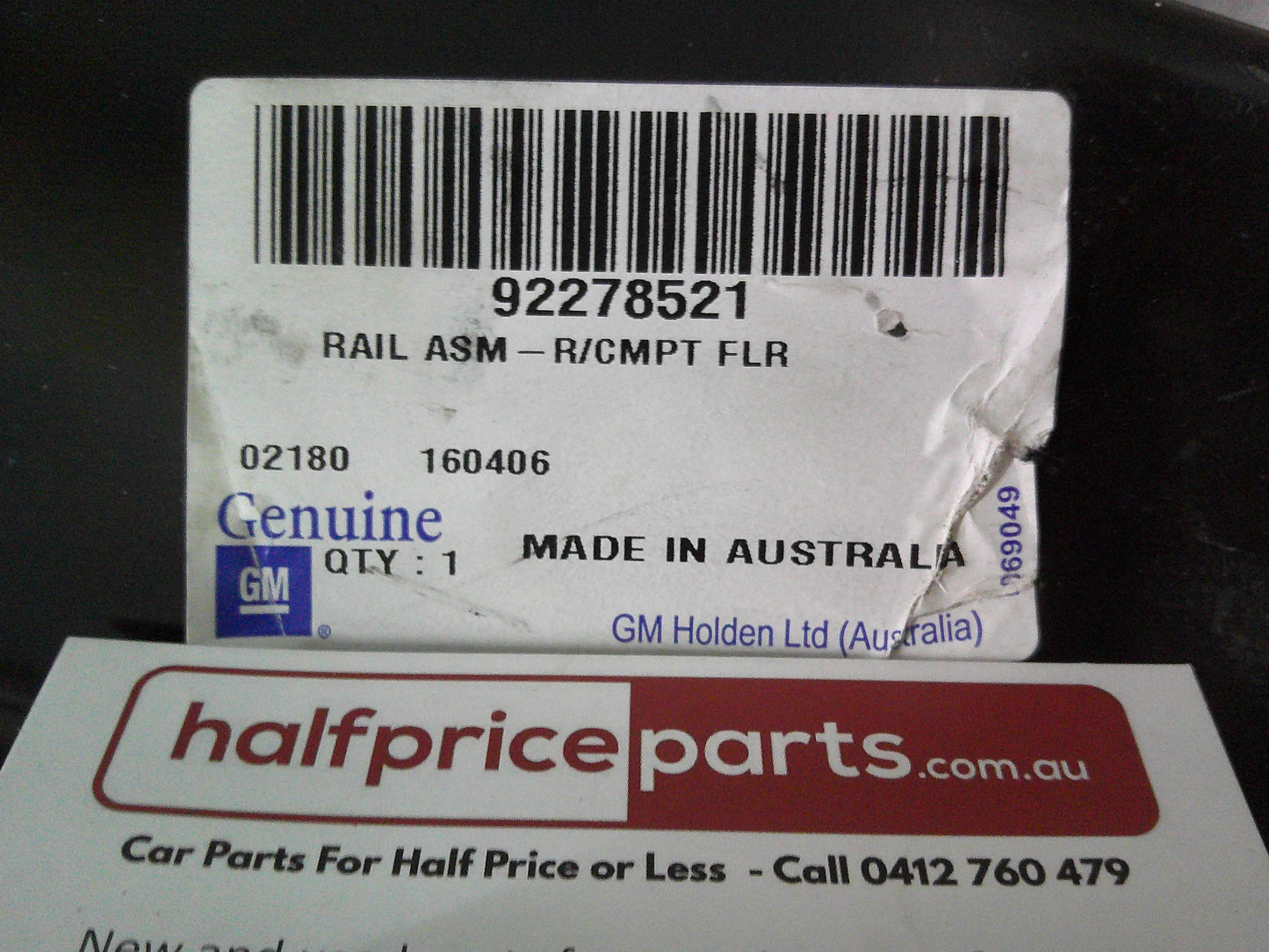 Holden WN Caprice Genuine Right Hand Rear Floor Rail New Part