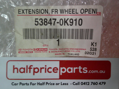 Toyota Hilux Genuine Right Hand Front Wheel Arch Flare Only New Part