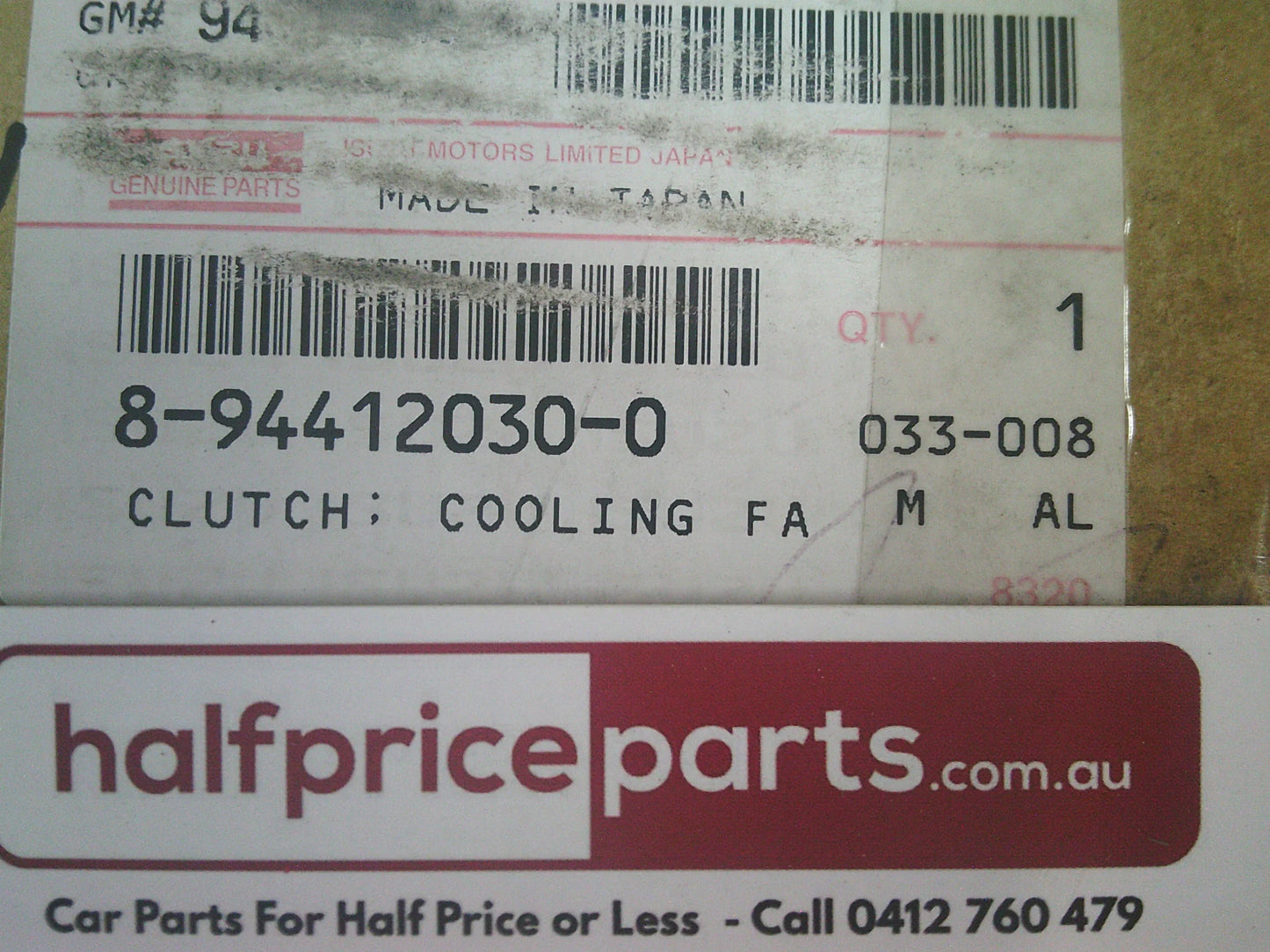 Holden TF Rodeo/Jackaroo Genuine Fan Clutch Assembly Suits 4ZE1 New Part