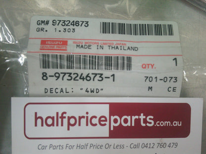 Isuzu D-Max / Holden Rodeo Genuine "2.4" Badge - New Part
