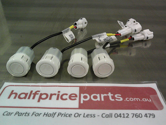 Toyota Corolla Cross/Hybrid Genuine Rear 4 Head Park Assist Complete Kit (Glacier White 040)New Part