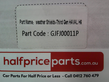 GWM Haval H6 Genuine Set Of 4 Front And Rear Tinted Weather Shields New Part