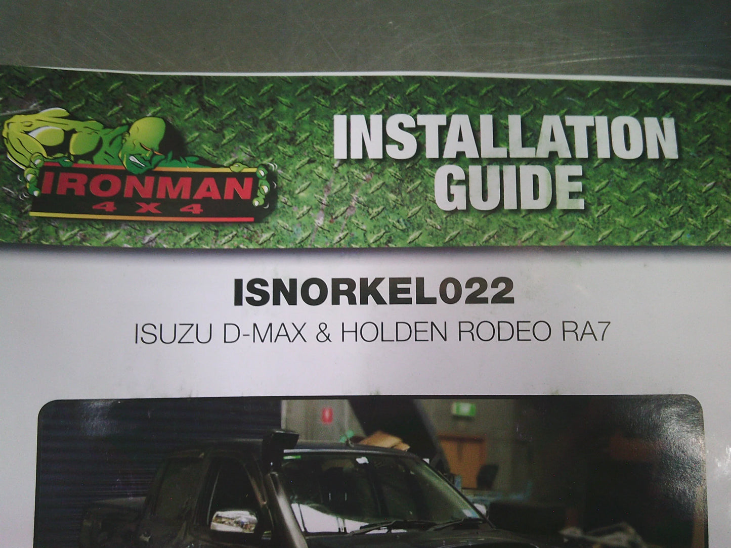 Ironman 4X4 Snorkel Kit With Instructions Suits Isuzu D-Max/Holden Rodeo New Part