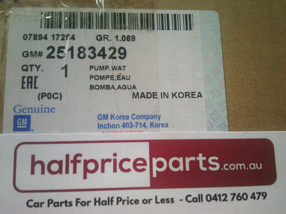 Holden CG/CG7 Captiva/EP Epica/JG Cruze Genuine Water Pump Assembly New Part