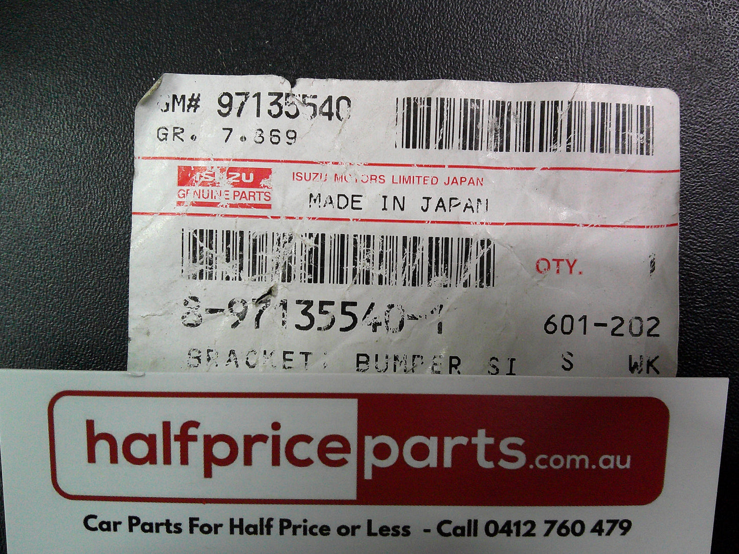 Holden Frontera/ Isuzu MU Genuine Left Hand Front Bumper Bracket New Part