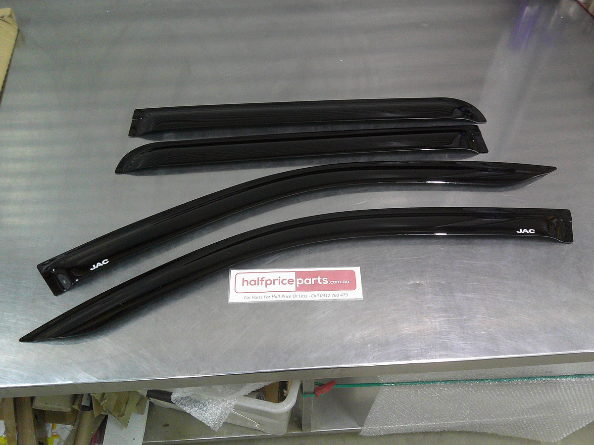 JAC T9 Dual Cab Ute Genuine Tinted Weather Shields Set Of 4 Front And Rear With Fitting Kit New Part