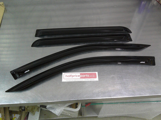 JAC T9 Dual Cab Ute Genuine Tinted Weather Shields Set Of 4 Front And Rear With Fitting Kit New Part