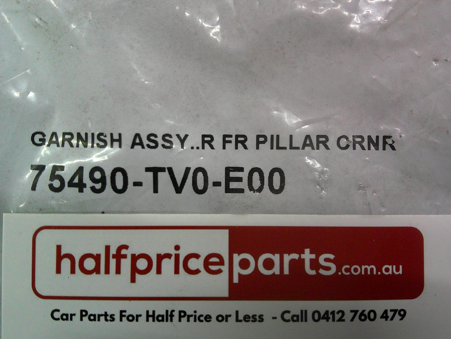Honda Civic Genuine Right Hand Front Pillar Moulding Garnish New Part