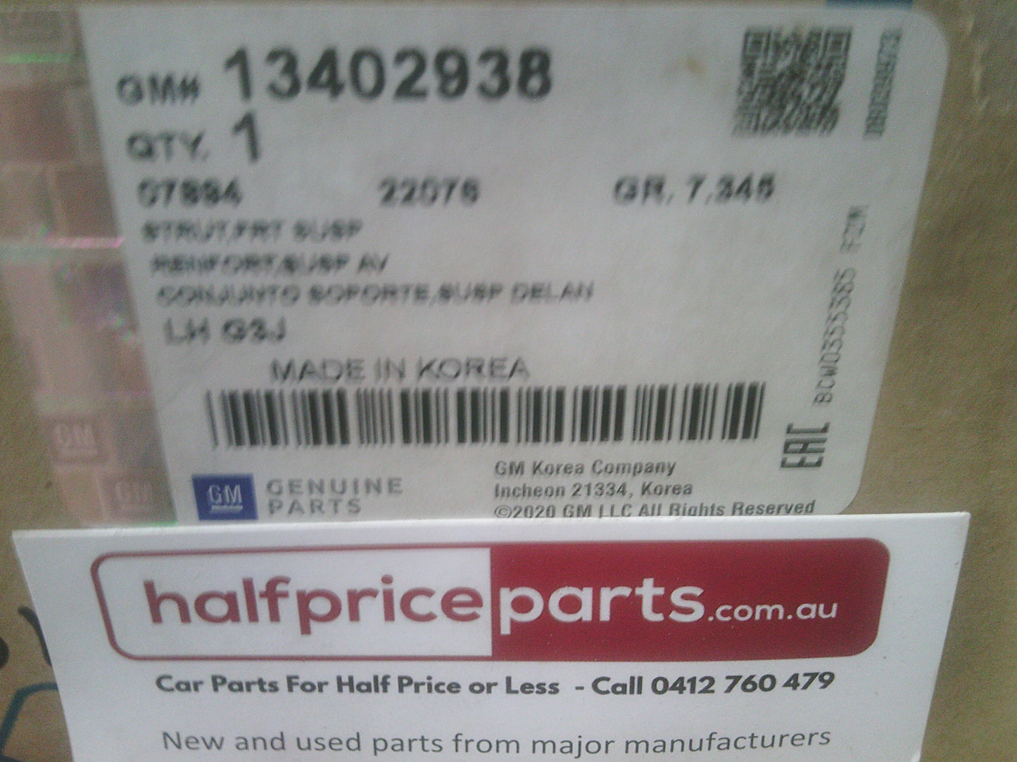 Holden JH/JG Cruze Genuine Left Hand Front Shock Absorber New Part