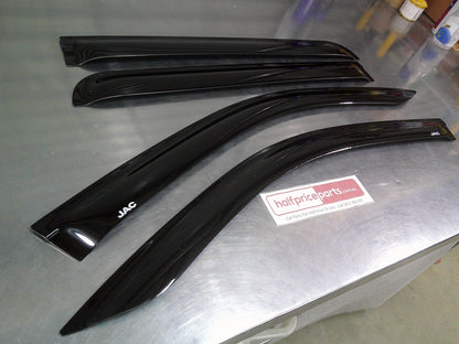 JAC T9 Dual Cab Ute Genuine Tinted Weather Shields Set Of 4 Front And Rear With Fitting Kit New Part