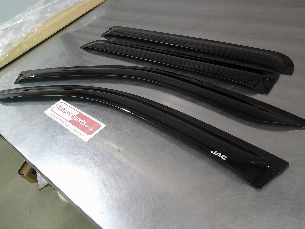 JAC T9 Dual Cab Ute Genuine Tinted Weather Shields Set Of 4 Front And Rear With Fitting Kit New Part