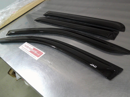 JAC T9 Dual Cab Ute Genuine Tinted Weather Shields Set Of 4 Front And Rear With Fitting Kit New Part