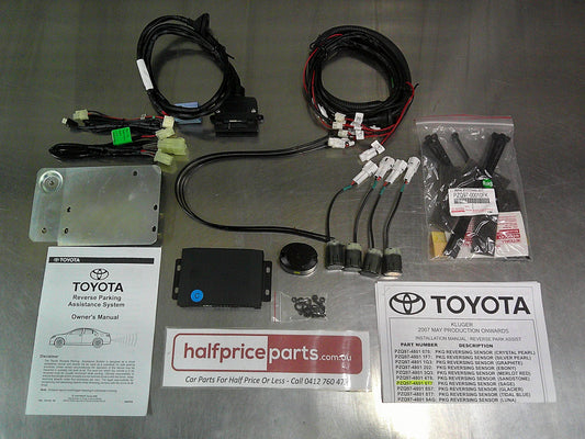 Toyota Kluger Genuine Set Of 4 Head Rear Park Assist Complete Kit (Sage In Colour) New Part