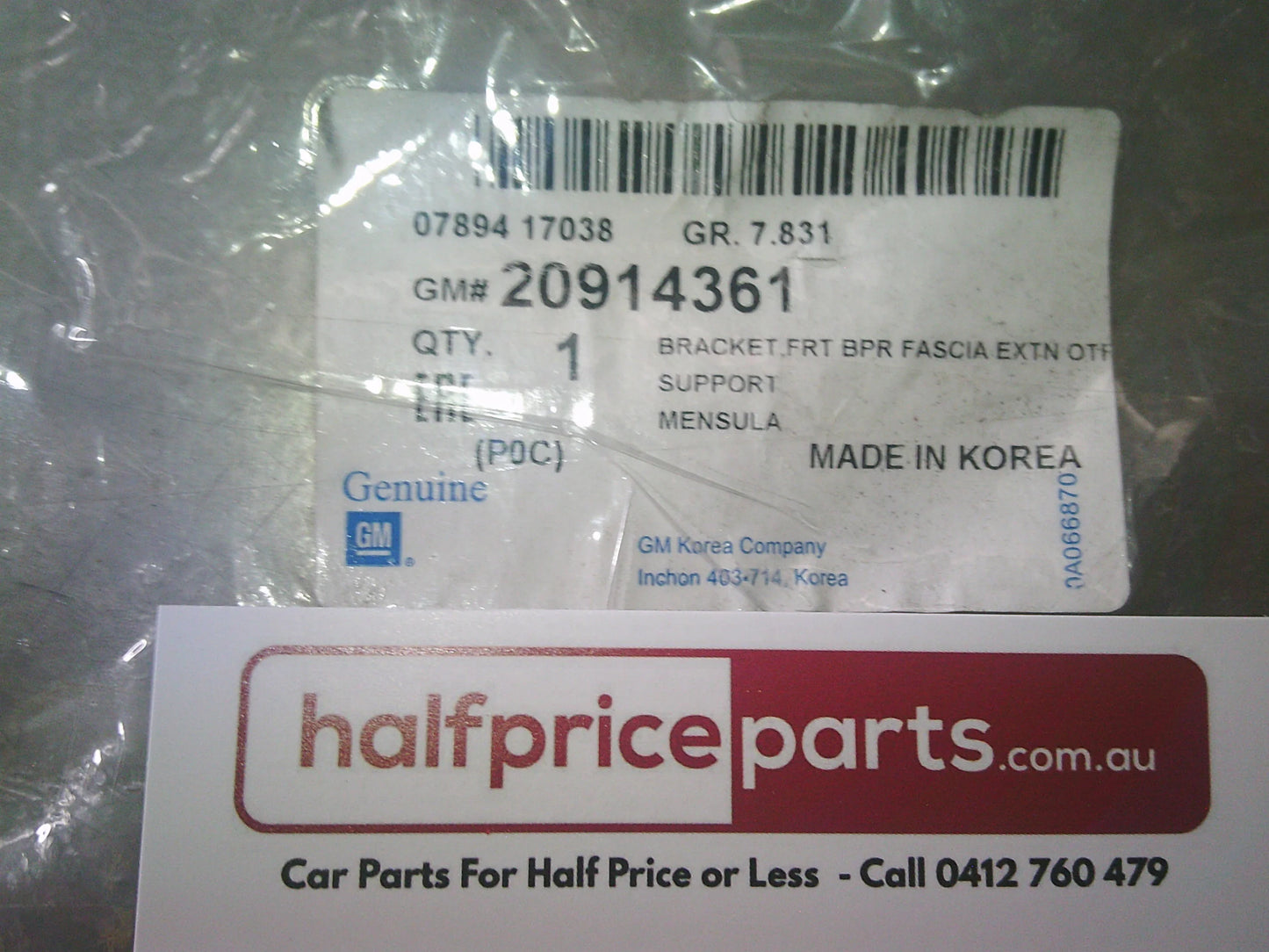 Holden CG Captiva Genuine Left Hand Front Fascia Bracket Lower New Part