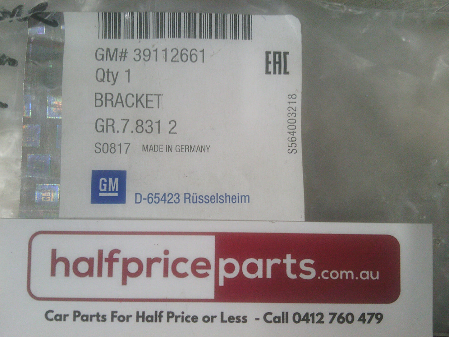 Holden ZB Commodore Genuine Rear Passenger Side Bumper Bracket New Part
