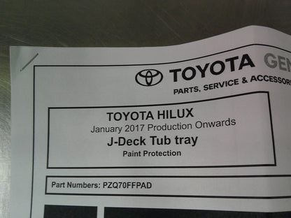 Toyota Hilux SR/Workmate Genuine Bedliner Prptective Tape Kit  New Part