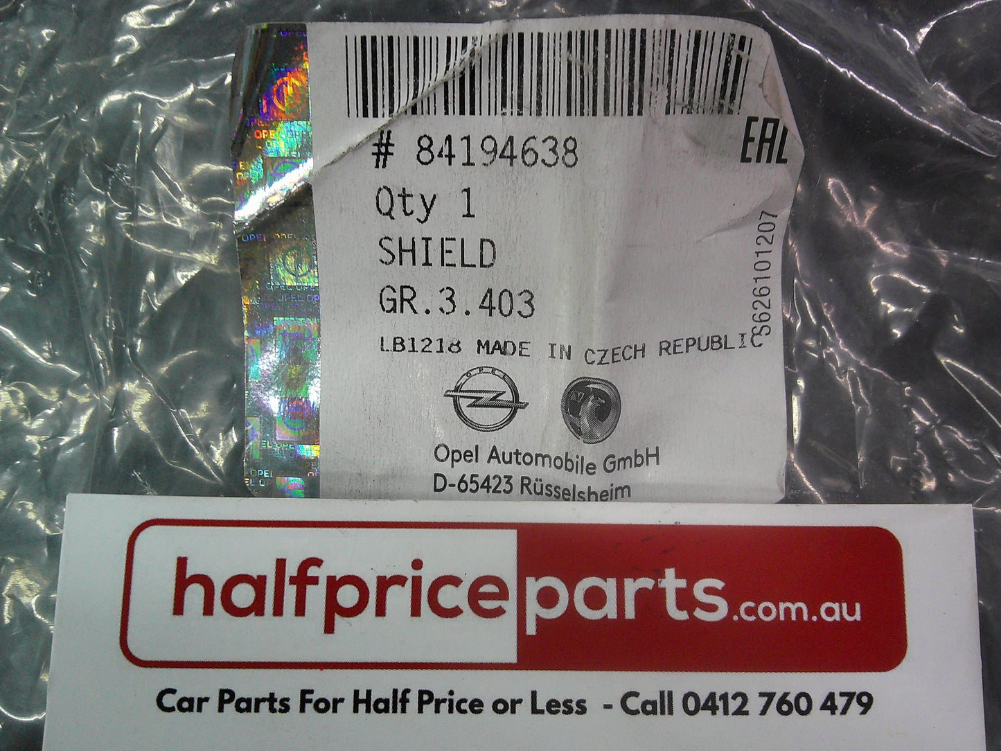 Holden ZB Commodore Genuine Air Intake Splash Shield New Part