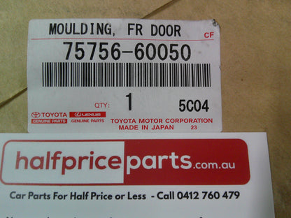 Lexus GX460 Genuine Left Hand Rear Door Window Frame Moulding New Part