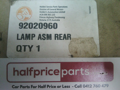 Holden JB Camira Genuine Right Hand Rear Tail Light Assembly New Part