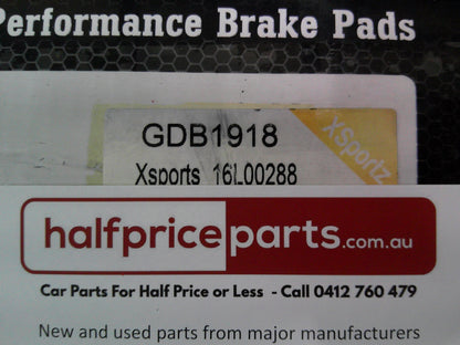 QFM Eurotech Ceramic Front Disc Brake Pad Set Suits VW/CC/Golf/Passat/Skoda/Seat New Part