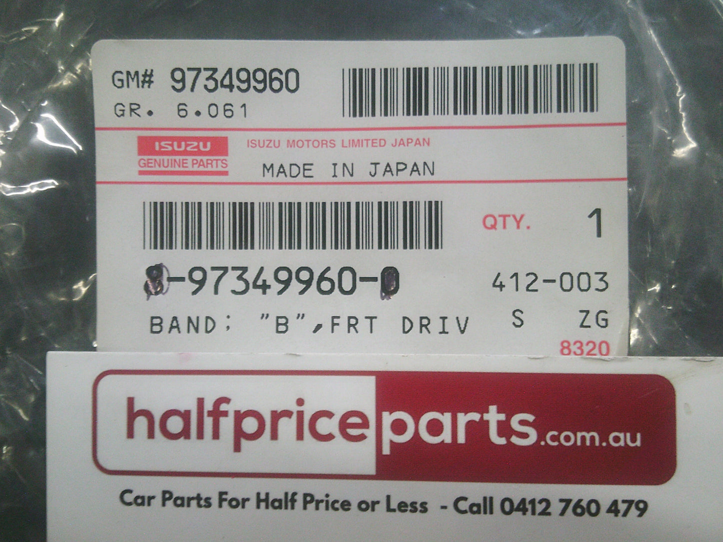 Holden TF Rodeo/Isuzu D-max Genuine A-Front Drive Shaft Band New Part