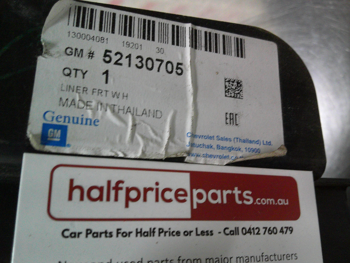 Holden RG Trailblazer Genuine Right Hand Front Inner Wheel Guard Liner New Part