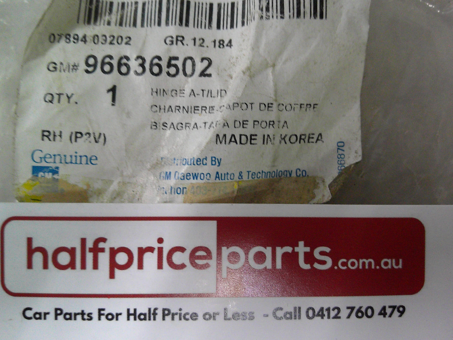 Holden Epica Genuine Right Hand Rear Boot Lid Hinge New Part