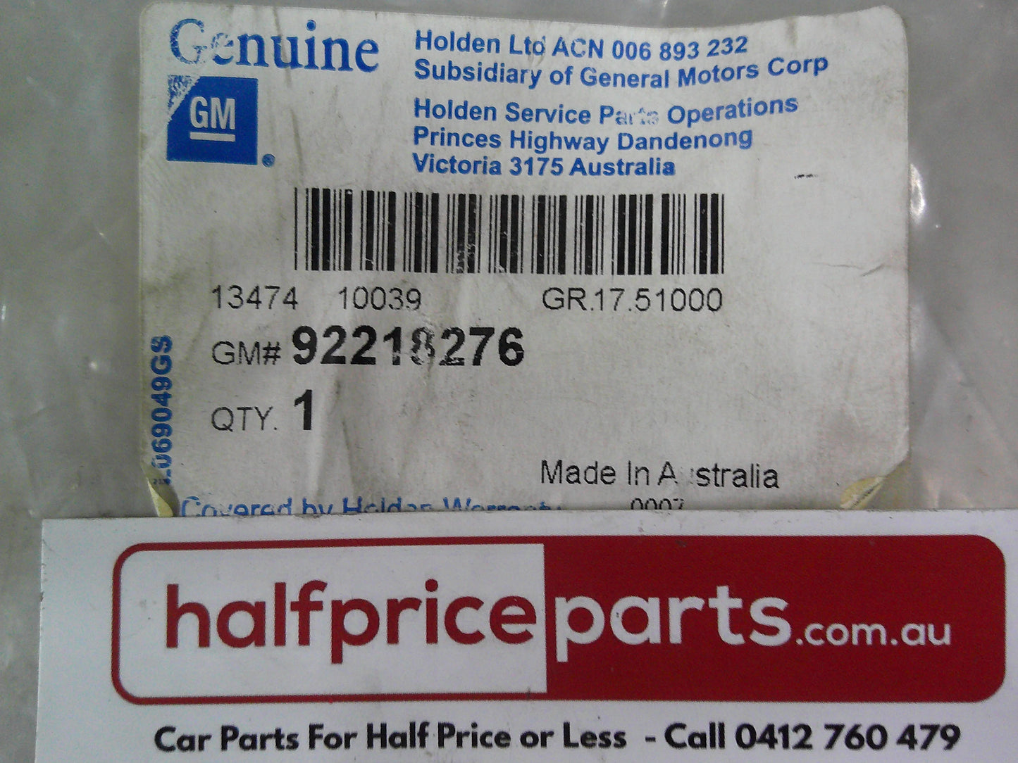 Holden VE Series 1 Commodore Ute Genuine Left And Right Hard Lid Striker Kit New Part
