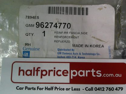 Daewoo Nubira Genuine Right Hand Rear Bumper Bar Reinforcement New Part