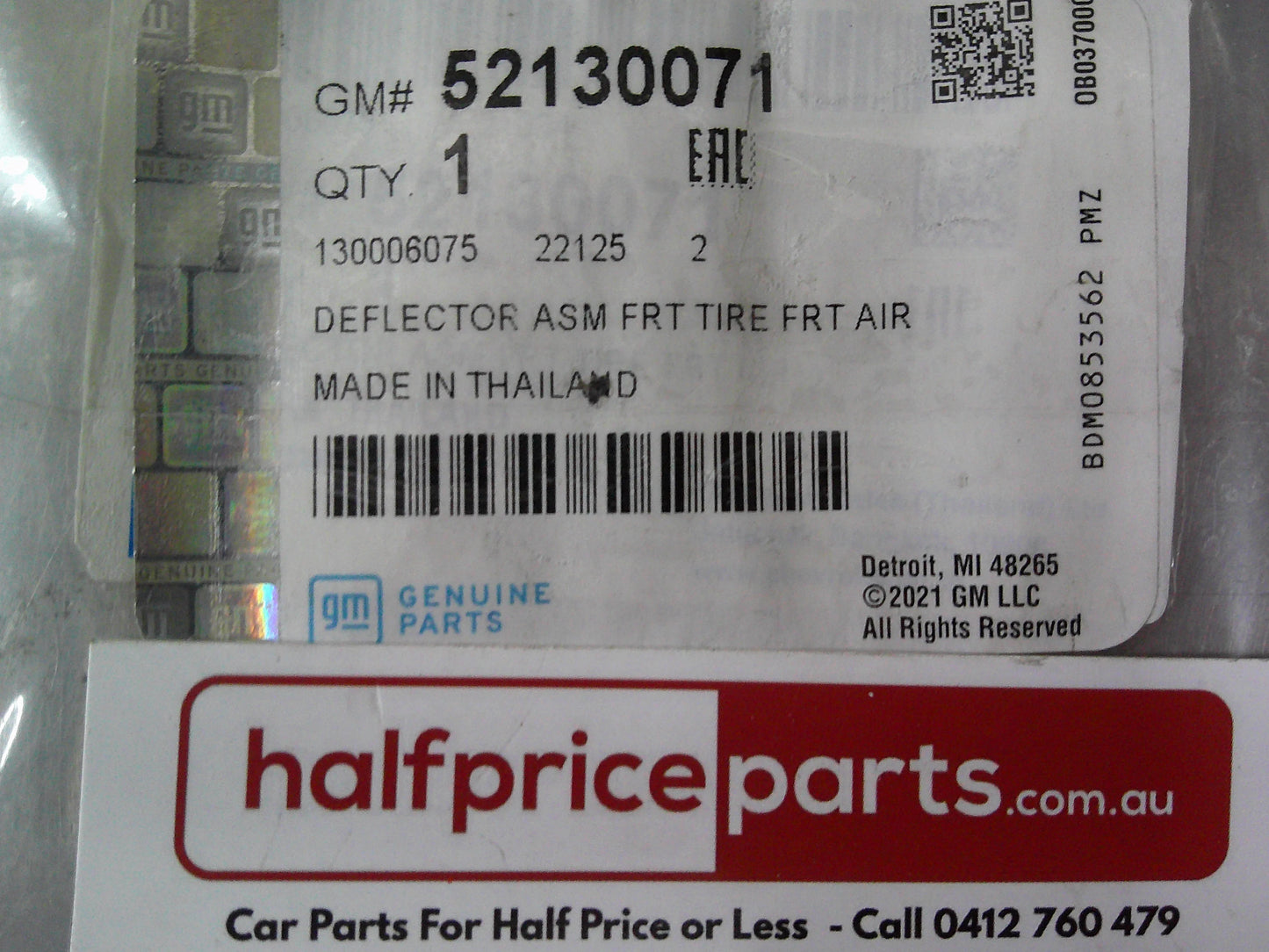 Holden RG Colorado Genuine Left Hand Front Tire Deflector Bumper Trim New Part